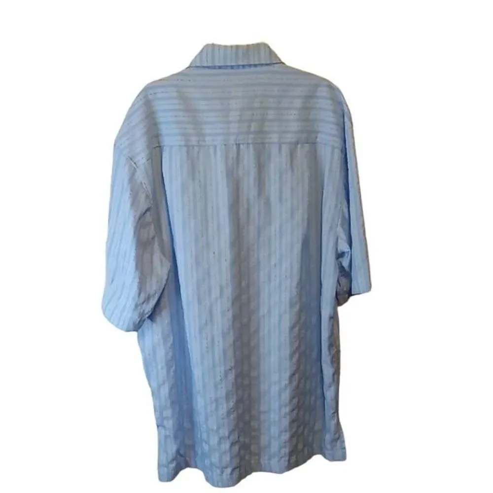 Vintage Weekender Sportswear  Light‎ Blue Single Pocket Button Front Shirt Men's